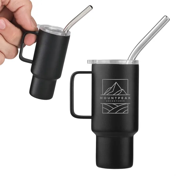 Adorable 2 oz. stainless steel mini tumbler with lid and straw-perfect... from ASI 61966 HPG / Best Promotions USA