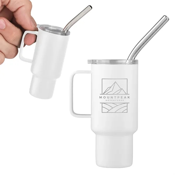 Adorable 2 oz. stainless steel mini tumbler with lid and straw-perfect... from ASI 61966 HPG / Best Promotions USA