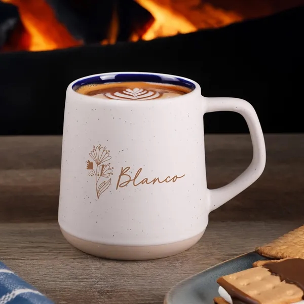 13.5 oz. speckled ceramic mug with outward taper, sturdy clay base,... from ASI 61966 HPG / Best Promotions USA