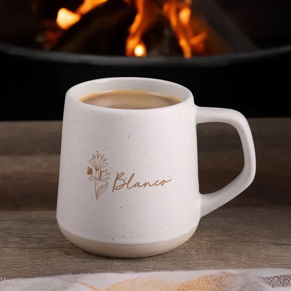 13.5 oz. speckled ceramic mug with outward taper, sturdy clay base,... from ASI 61966 HPG / Best Promotions USA