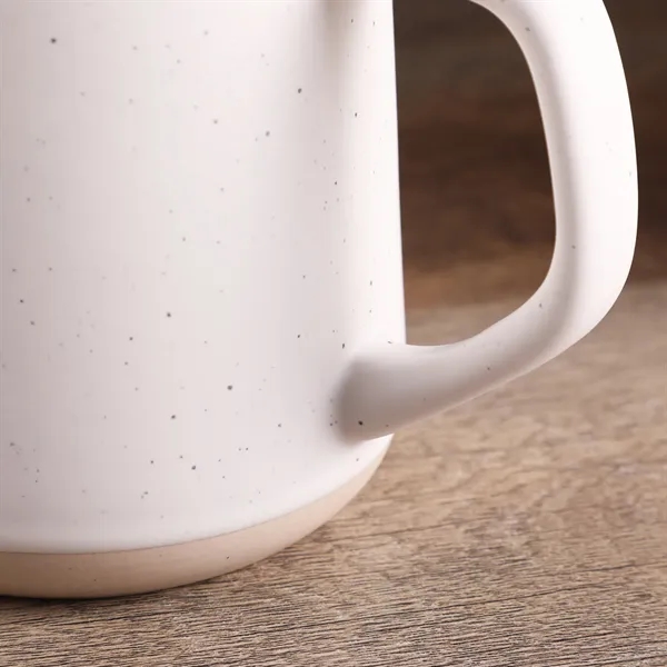 13.5 oz. speckled ceramic mug with outward taper, sturdy clay base,... from ASI 61966 HPG / Best Promotions USA