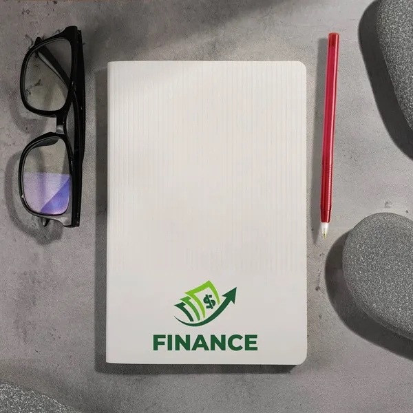 Round, spinal-bound notebook with textured cover lays completely flat for effortless... from ASI 61966 HPG / HandStands HPG Gold