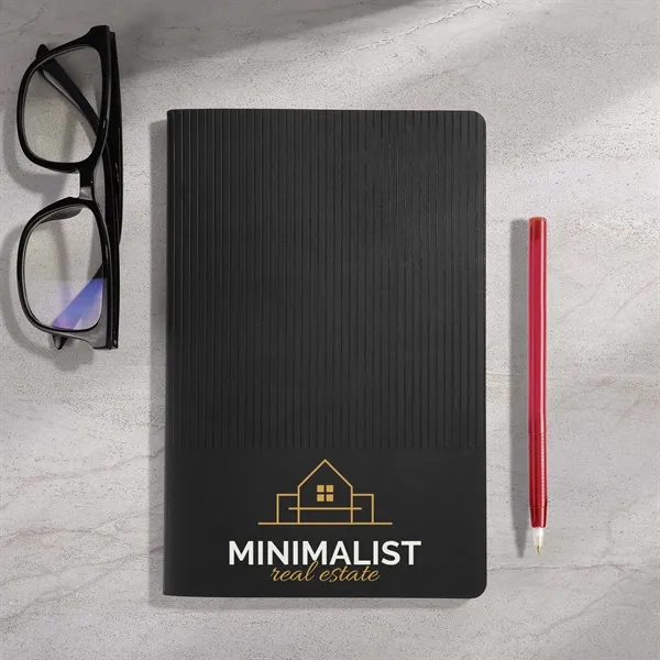 Round, spinal-bound notebook with textured cover lays completely flat for effortless... from ASI 61966 HPG / HandStands HPG Gold