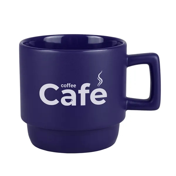 11 oz. ceramic stacking mug with matte finish and squared handle,... from ASI 61966 HPG / Best Promotions USA