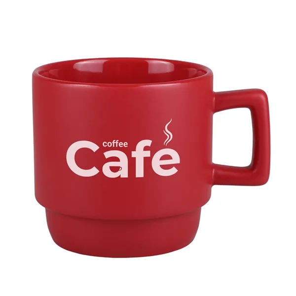 11 oz. ceramic stacking mug with matte finish and squared handle,... from ASI 61966 HPG / Best Promotions USA