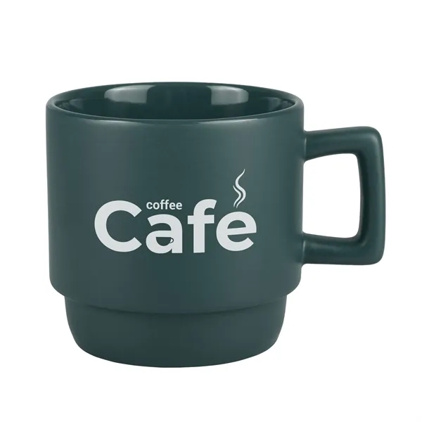 11 oz. ceramic stacking mug with matte finish and squared handle,... from ASI 61966 HPG / Best Promotions USA