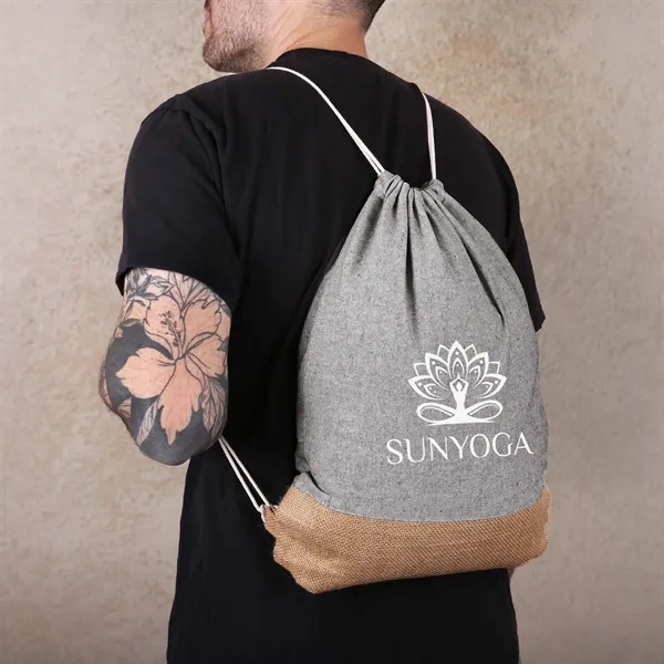 Quetico 8 Oz Cotton & Jute Drawstring Bag is a stylish,... from ASI 61966 HPG / Beacon Promotions