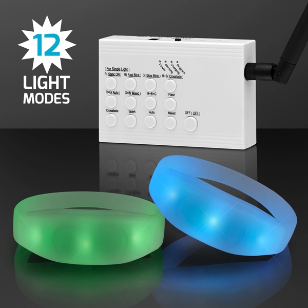 Remote Activated LED Bracelets, 12 Light Modes, 1,000 Feet Range, Rechargeable... from ASI 34194 ALightPromos / Alight Promotional Products