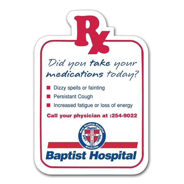 3.13" x 2.19" RX healthcare shaped magnet with four color process... from ASI 68507 The Magnet Group / Magnet LLC™