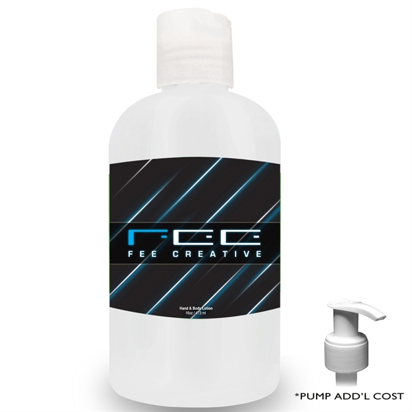 Luxury hand/body lotion in crystal clear PET plastic bottle, 16 oz.... from ASI 90807 Tekweld