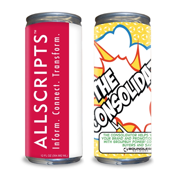 12 ounce slightly carbonated sugar free energy drink in slim customizable... from ASI 90807 Tekweld