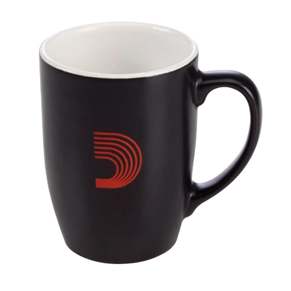 12 oz. black matte ceramic mug with two-tone pattern... from ASI 40261 Berney-Karp Inc / Creative Source