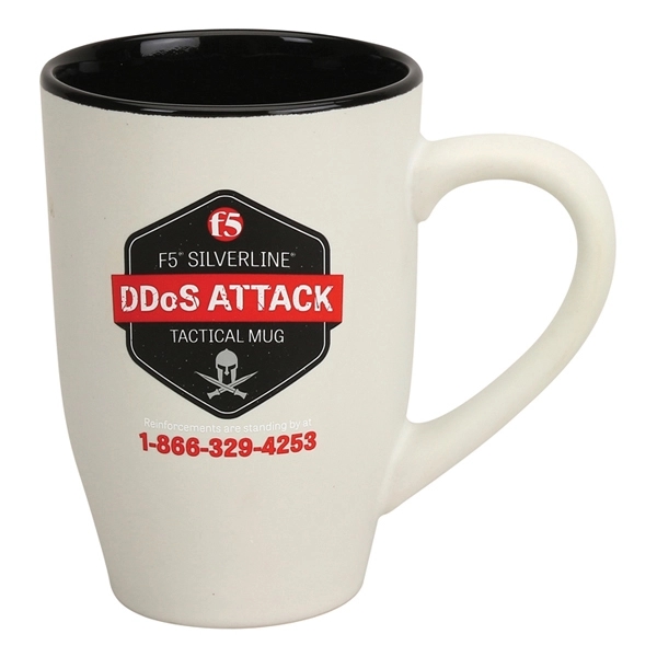 20 oz. two-tone/white matte ceramic mug.... from ASI 40261 Berney-Karp Inc / Creative Source