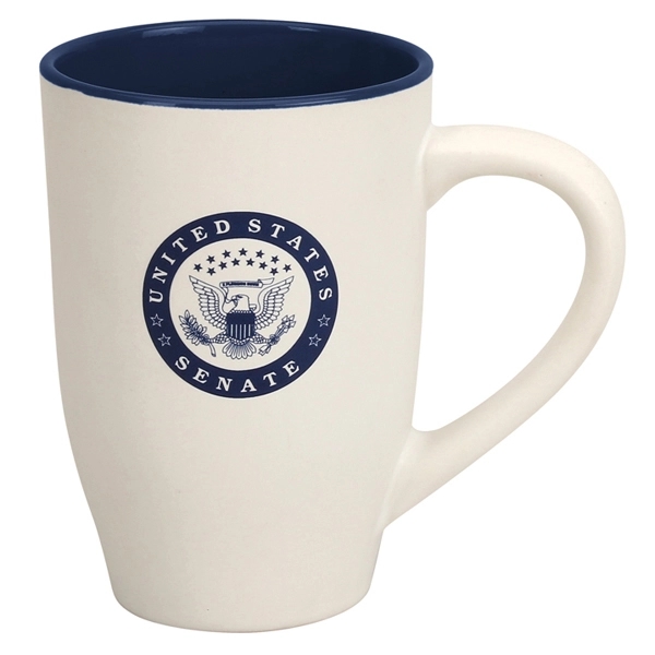 20 oz. two-tone/white matte ceramic mug.... from ASI 40261 Berney-Karp Inc / Creative Source