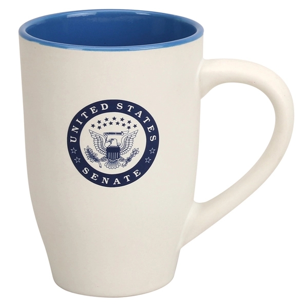 20 oz. two-tone/white matte ceramic mug.... from ASI 40261 Berney-Karp Inc / Creative Source