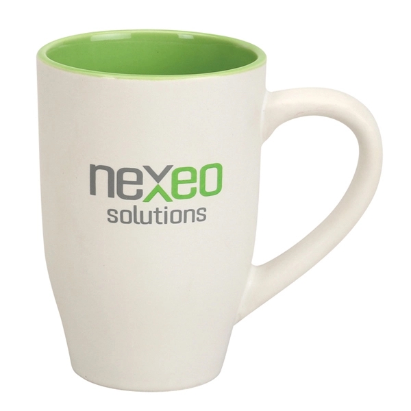 20 oz. two-tone/white matte ceramic mug.... from ASI 40261 Berney-Karp Inc / Creative Source