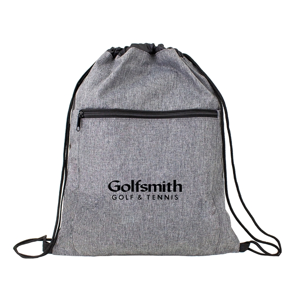 Heather gray drawstring bag... from ASI 40544 Binaco