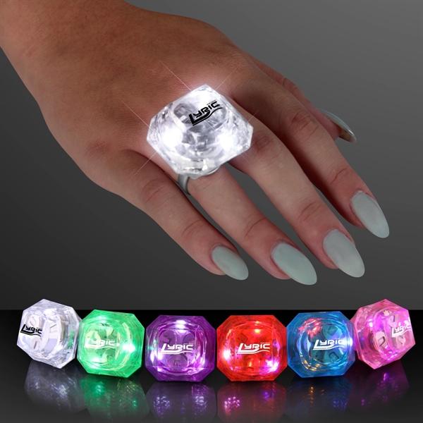Blank or imprinted. Huge gem single color rings... from ASI 34194 ALightPromos / Alight Promotional Products