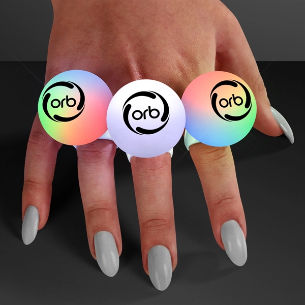 Blank or imprinted. LED Deco Ball Ring with Lights.... from ASI 34194 ALightPromos / Alight Promotional Products