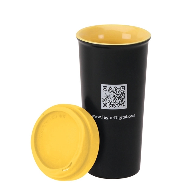 14 oz. Double Wall Two-Tone Ceramic Mug.... from ASI 40261 Berney-Karp Inc / Creative Source