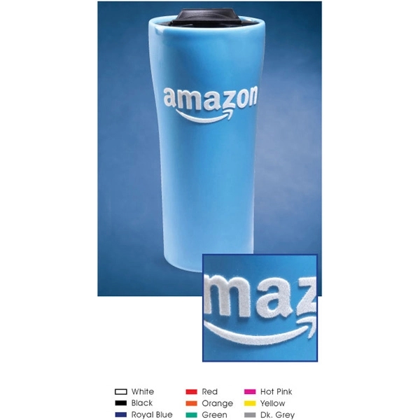 12 oz. double-wall ceramic mug with lid.... from ASI 40261 Berney-Karp Inc / Creative Source