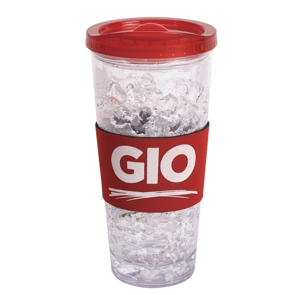 16 oz. acrylic freeze mug with slide open / close lid... from ASI 40261 Berney-Karp Inc / Creative Source