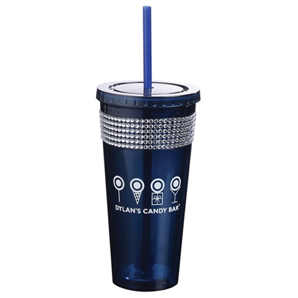 20 oz. acrylic tumbler with bling strip, 2 in 1 propeller... from ASI 40261 Berney-Karp Inc / Creative Source