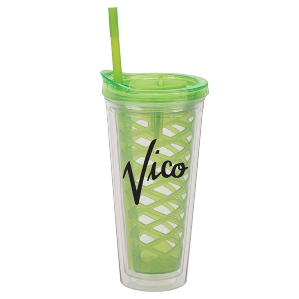 20 oz. infuser with inner fruit basket and fork straw.... from ASI 40261 Berney-Karp Inc / Creative Source