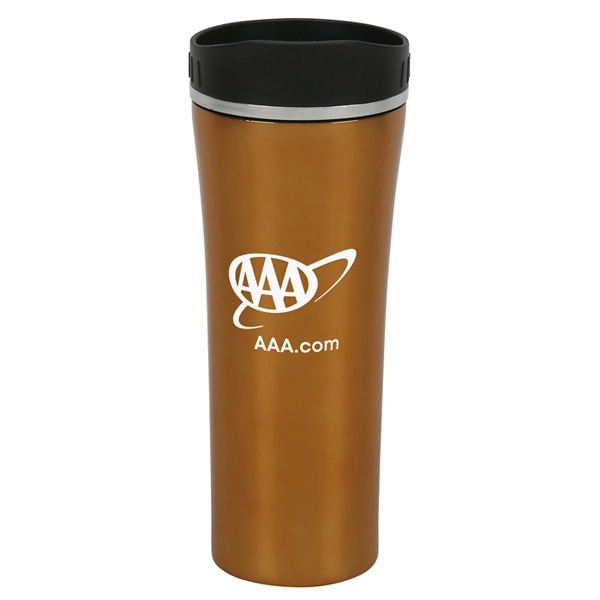 14 oz. double wall stainless steel tumbler with twist-on sliding lid.... from ASI 40261 Berney-Karp Inc / Creative Source