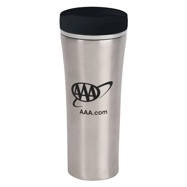 14 oz. double wall stainless steel tumbler with twist-on sliding lid.... from ASI 40261 Berney-Karp Inc / Creative Source