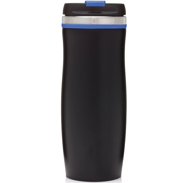 16 oz. stainless steel tumbler with matted textured finish, threaded snap-fit... from ASI 39820 Opusline (Benmex) / Opus Line