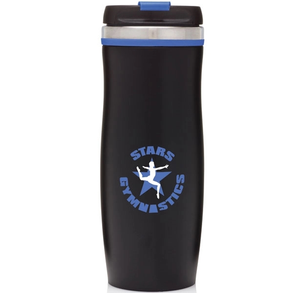 16 oz. stainless steel tumbler with matted textured finish, threaded snap-fit... from ASI 39820 Opusline (Benmex) / Opus Line
