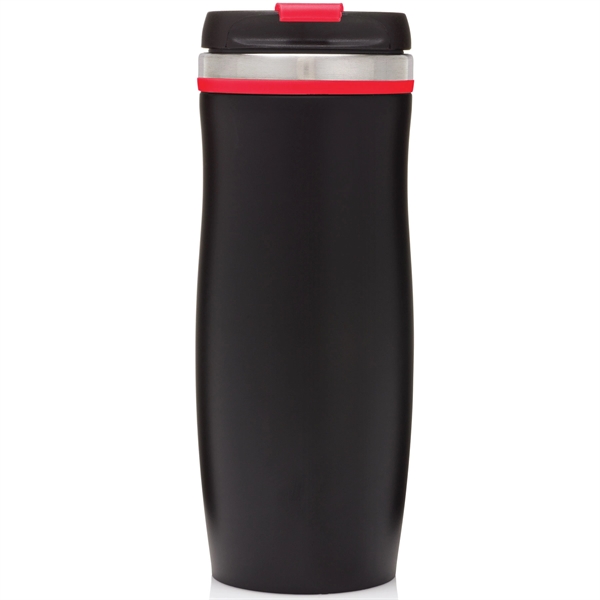 16 oz. stainless steel tumbler with matted textured finish, threaded snap-fit... from ASI 39820 Opusline (Benmex) / Opus Line