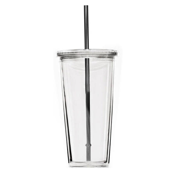 20 ounce double wall acrylic tumbler with screw-top lid and straw.... from ASI 39820 Opusline (Benmex) / Opus Line