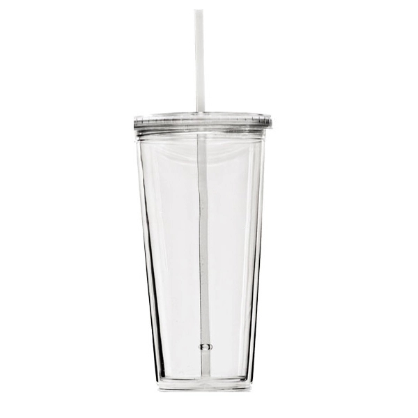 20 ounce double wall acrylic tumbler with screw-top lid and straw.... from ASI 39820 Opusline (Benmex) / Opus Line