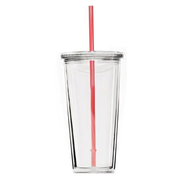 20 ounce double wall acrylic tumbler with screw-top lid and straw.... from ASI 39820 Opusline (Benmex) / Opus Line