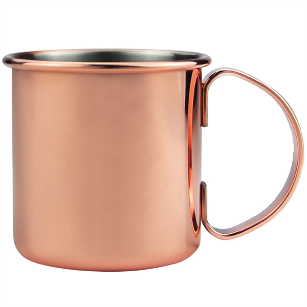 14 ounce copper coated stainless steel Moscow Mule mug with C-shaped... from ASI 39820 Opusline (Benmex) / Opus Line