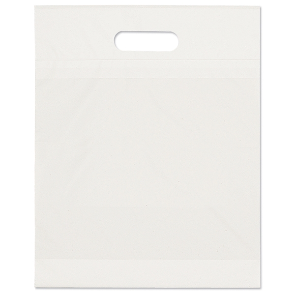 Eco-friendly 2.5 mil. plastic fold-over reinforced die cut handle bag.... from ASI 37940 Bag Makers Inc