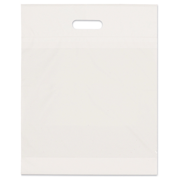 Eco-friendly 2.5 mil. plastic fold-over reinforced die cut handle bag.... from ASI 37940 Bag Makers Inc