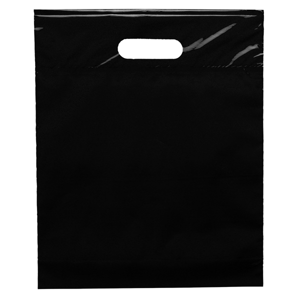 2.5 mil. low-density plastic bag with reinforced die cut handles.... from ASI 37940 Bag Makers Inc
