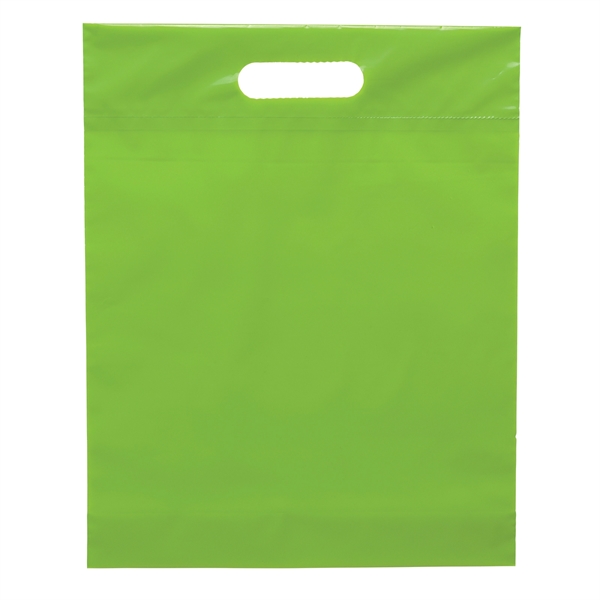 2.5 mil. low-density plastic bag with reinforced die cut handles.... from ASI 37940 Bag Makers Inc