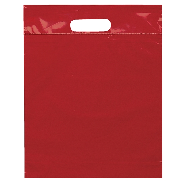 2.5 mil. low-density plastic bag with reinforced die cut handles.... from ASI 37940 Bag Makers Inc