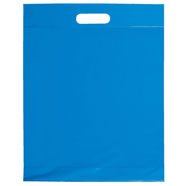 2.5 mil. low-density plastic bag with reinforced die cut handles.... from ASI 37940 Bag Makers Inc