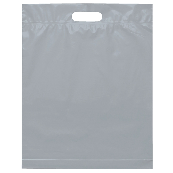 2.5 mil. low-density plastic bag with reinforced die cut handles.... from ASI 37940 Bag Makers Inc