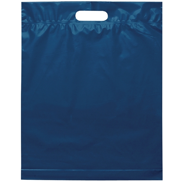 2.5 mil. low-density plastic bag with reinforced die cut handles.... from ASI 37940 Bag Makers Inc