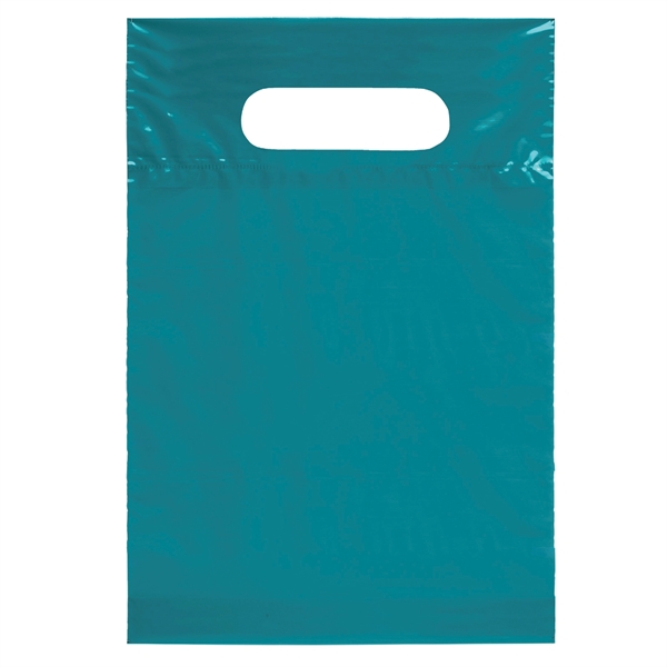 2.5 mil. low-density plastic bag with reinforced die cut handles.... from ASI 37940 Bag Makers Inc