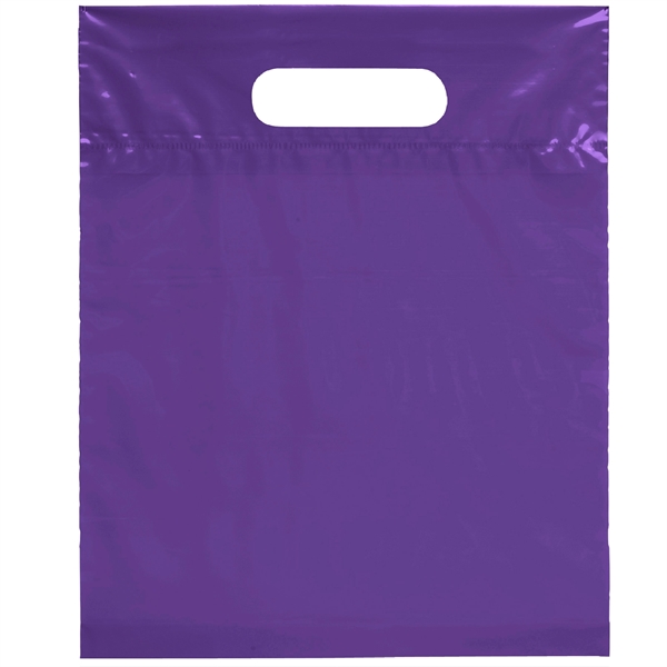 2.5 mil. low-density plastic bags with reinforced die cut handles.... from ASI 37940 Bag Makers Inc