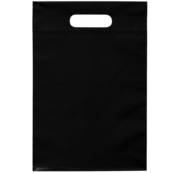 2.5 mil. low-density plastic bag with reinforced die cut handles.... from ASI 37940 Bag Makers Inc