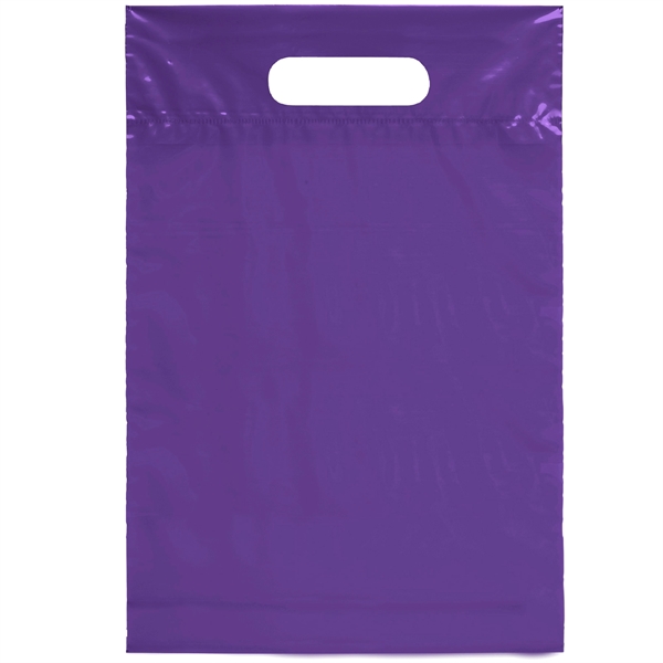 2.5 mil. low-density plastic bag with reinforced die cut handles.... from ASI 37940 Bag Makers Inc