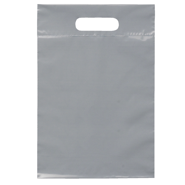 2.5 mil. low-density plastic bag with reinforced die cut handles.... from ASI 37940 Bag Makers Inc